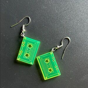 Handmade Retro Cassette Tape Earrings